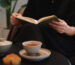 A quiet moment of drinking Chinese tea after a meal, creating a simple daily ritual of comfort and ease.
